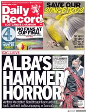 Daily Record () Newspaper Front Page for 27 April 2021