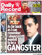 Daily Record () Newspaper Front Page for 27 May 2022