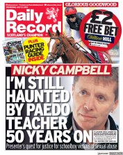Daily Record () Newspaper Front Page for 27 July 2022