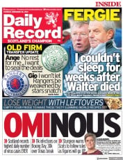 Daily Record () Newspaper Front Page for 28 December 2021