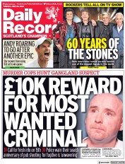 Daily Record () Newspaper Front Page for 28 June 2022