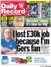 Daily Record () Newspaper Front Page for 29 October 2021