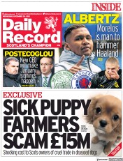 Daily Record () Newspaper Front Page for 29 December 2021
