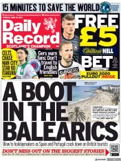 Daily Record () Newspaper Front Page for 29 June 2021