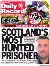Daily Record () Newspaper Front Page for 29 July 2021