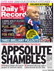 Daily Record () Newspaper Front Page for 2 October 2021