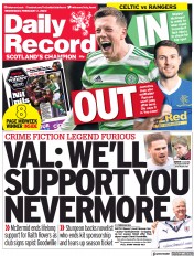 Daily Record () Newspaper Front Page for 2 February 2022
