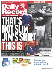 Daily Record () Newspaper Front Page for 2 February 2023