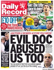 Daily Record () Newspaper Front Page for 2 May 2022