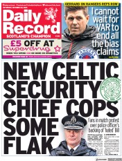 Daily Record () Newspaper Front Page for 30 October 2021