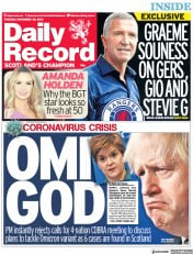 Daily Record () Newspaper Front Page for 30 November 2021
