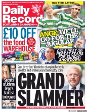 Daily Record () Newspaper Front Page for 30 April 2022