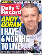Daily Record () Newspaper Front Page for 30 May 2022