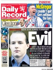 Daily Record () Newspaper Front Page for 30 June 2021