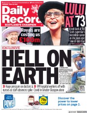 Daily Record () Newspaper Front Page for 30 June 2022