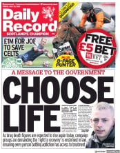 Daily Record () Newspaper Front Page for 30 July 2021