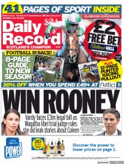 Daily Record () Newspaper Front Page for 30 July 2022