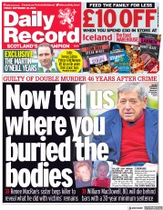 Daily Record () Newspaper Front Page for 30 September 2022