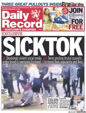 Daily Record () Newspaper Front Page for 31 December 2022