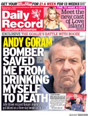 Daily Record () Newspaper Front Page for 31 May 2022