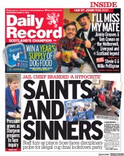 Daily Record () Newspaper Front Page for 3 March 2021