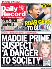 Daily Record () Newspaper Front Page for 3 May 2022
