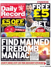 Daily Record () Newspaper Front Page for 3 July 2021