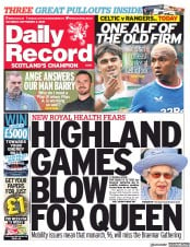 Daily Record () Newspaper Front Page for 3 September 2022