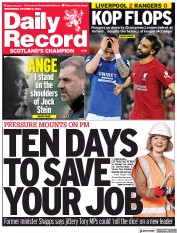 Daily Record () Newspaper Front Page for 5 October 2022