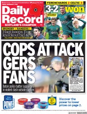 Daily Record () Newspaper Front Page for 5 November 2021
