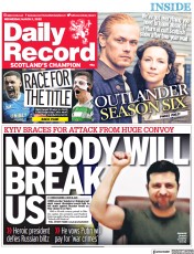 Daily Record () Newspaper Front Page for 5 March 2022
