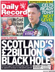 Daily Record () Newspaper Front Page for 5 July 2022