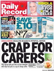 Daily Record () Newspaper Front Page for 6 November 2021