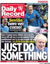 Daily Record () Newspaper Front Page for 6 May 2022