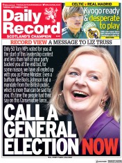 Daily Record () Newspaper Front Page for 6 September 2022