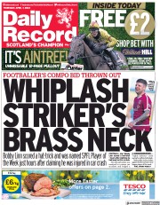 Daily Record () Newspaper Front Page for 7 April 2022