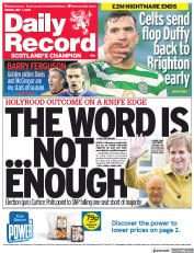 Daily Record () Newspaper Front Page for 7 May 2021
