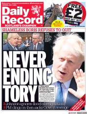 Daily Record () Newspaper Front Page for 7 July 2022