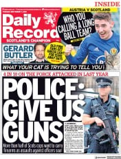Daily Record () Newspaper Front Page for 7 September 2021