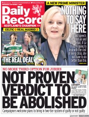 Daily Record () Newspaper Front Page for 7 September 2022