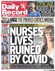 Daily Record () Newspaper Front Page for 8 March 2023