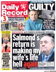 Daily Record () Newspaper Front Page for 8 May 2021