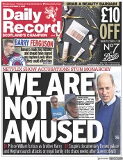 Daily Record () Newspaper Front Page for 9 December 2022