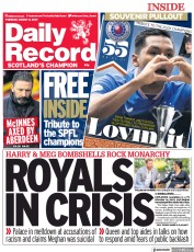 Daily Record () Newspaper Front Page for 9 March 2021