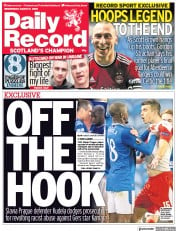 Daily Record () Newspaper Front Page for 9 March 2022