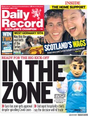 Daily Record () Newspaper Front Page for 9 June 2021