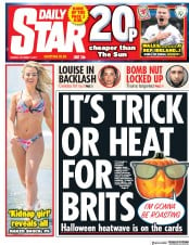 Daily Star () Newspaper Front Page for 10 October 2017