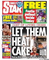 Daily Star () Newspaper Front Page for 10 October 2022