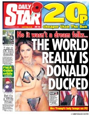 Daily Star () Newspaper Front Page for 10 November 2016