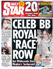 Daily Star () Newspaper Front Page for 10 January 2018